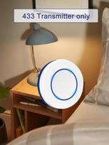 433MHz Switch Wireless Remote Control 10A AC85-240V Relay Receiver Mini Round Button Wall Panel Switch For LED Lamp Ceiling Fan