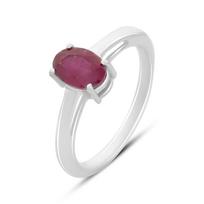 Sidabrinis žiedas su natūraliu rubinu 1,05 ct, gaminio svoris 2,52 g (2165118) 18 rubino raudonumo spalva