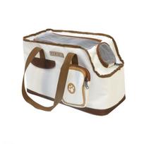 Pet Cat Carrier Bag Outdoor Portable Soft Fabric Folding Dog Cat Puppy Travel Bag 42X20X25cm white