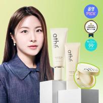 Ahte Veganinis apsauginis kremas nuo saulės Organic Special 110ml (70ml + 40ml + dovana bendrai buteliukui) Mugijacha 70ml+40ml+mini cushion shared container white