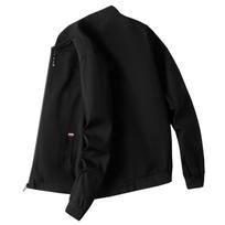 Men's Jacket Autumn Thin Long Sleeve Baseball Uniform Windproof Cycling Jacket Solid Zipper Casual Jacket XXXXL pilka spalva