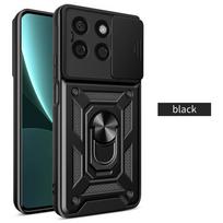 Šarvuotas dėklas Honor X8b X7b 5G X8a X7a X6a X8 X7 X6 X5 Plus dangtelis, objektyvo apsauga su žiedu, magnetinis laikiklis, Coque Fundas For Honor X8b juoda
