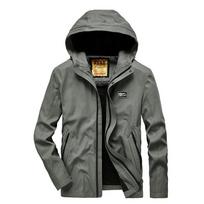 Autumn new style windbreaker men's casual fashion men's windbreaker hooded men's windbreaker trend 4XL black