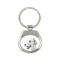 Bedlington Terrier, Rothbury Terrier, Rodbery Terrier - keychain with a dog, keychain with a print, personalized pendant from the Art-Dog brand sidabras
