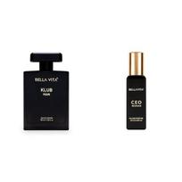Bella Vita Luxury Klub Men Eau De Parfum Liquid Ceo Woman Eau De Parfum Liquid Perfume With Bergamot Tonka & Fruity Fragrance Scent For Women 20ML black