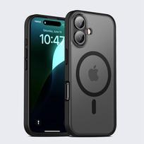 KEYSION Matte Case for MagSafe for iPhone 16 Plus 15 Silicone+PC Translucent Shockproof Phone Back Cover for iPhone 15 16 Plus for iPhone 16 juoda