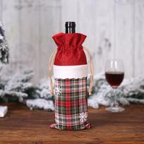 Kalėdinė dekoracija namams Kalėdiniai vyno butelių maišeliai Dangtelis Dovanų Šampano laikikliai Kalėdiniai namų stalas Navidad Dekoracijos gray