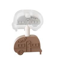 Multipurpose Silicone Candle Holder Mold Accessory for Crystal Epoxy Resin Plaster Bus Decoration Craft Supplies white