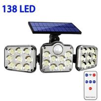 60W Solar Lamp Outdoor Flood Security Lamp With Remote Sunlight Wall Light Waterproof Spotlights Motion Sensor 3 Heads Street Lights Integrated type-30W gray