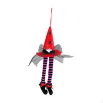 Halloween Hanging Decoration Evil Witch Leg Pendant Crafts Gift Decorative Ornament with Bowknot for raudona