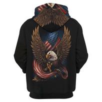 Amerikos Erelio Grafinis Džemperis Vyriški Drabužiai 3D Vanago Emblema Spausdinta Naujas Džemperiai Moterims Harajuku Mada y2k Megztinis su Gobtuvu Hoody L
