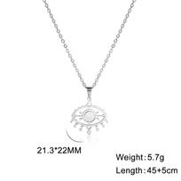 Talisman Seal Solomon Six-pointed Star Pendant, 24Inches Chains  Pendant Necklace white