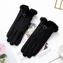 Fashion Winter Women Gloves Keep Warm Suede Mittens Touch Screen Windproof Full Finger Ladies Outdoor Sport Female Gloves One Size