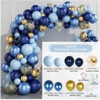 Arkos balionų paketas Vestuvių dekoracija Vestuvių balionas Gimtadienio scenos aranžavimo reikmenys Naujųjų metų išvakarių aranžavimo paketas Romantic Metal Blue Package