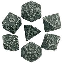 Metal Game Dice 7pcs DND Polyhedral Dice Set for DND Roll Playing Game Board Game Accessories black