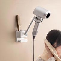 Blow Dryer Holder Hanger Hair Tool Organizer No Drill Sturdy Practical for Bedroom gray