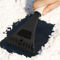 Car Snow Removal Shovel with EVA Sponge Handle: Multi-Function Mini Deicing & Defrosting Tool white