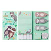 800 Sheets Sticky Note Cartoon Note Paper Self-Adhesive Note Paper Sticky Index Tabs Book Page Mark for Office School C white