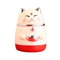 Dantų krapštuko dėžutė Lucky Cat Shape Pree Tipas Automatinis iššokimas Home Svetainė Valgomasis Dantų krapštuko dozatorius Dantų krapštuko laikymo talpa sidabras