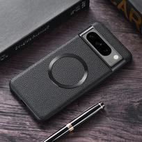 Lychee Leather Magnetic Phone Case For Google Pixel 9 Pro XL For Magsafe Magsafing Cover For Pixel 9 Pro XL 8a 7 6 Pro Holster Protective Back Cover For Pixel 9 Pro XL juoda