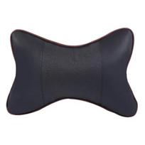 Car Neck Pillows Pu Leather Head Support Protector Black/Red Universal Headrest Backrest Cushion Fit For All Vehicles