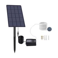 2W prijungiamas saulės energijos deguonies siurblys žuvų bako deguonies generatorius akvariumo deguonies aeratorius oro siurblys žvejybos aeratorius 2W juoda