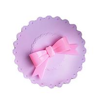 Reusable Silicone Cup Lid Anti Dust Leakage Proof Bowknot Cup Cover Heat Resistant Mug Cover Cup Kitchen Accessories rožinė