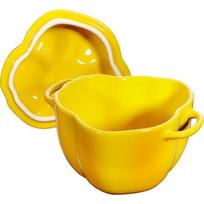 Plat de cuisson - STAUB - Cocotte Spéciale 045 L - Céramique - Jaune - Couvercle inclus