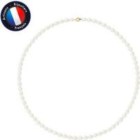 Vėrinys - PERLINEA - Gėlavandeniai kultivuoti perlai - 5-6 mm - Geltonas auksas - 42 cm balta