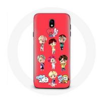 Coque pour Samsung Galaxy J7 2017 BTS TinyTAN Animation BT21 Affiche - Maniacase juoda