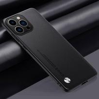 Luxury PU Leather Case For iPhone 16 Pro Max 16Pro Back Cover Silicone Protection Phone Case on For iPhone 16 Plus iPhone16 Pro For iPhone 16 Plus matinė juoda spalva