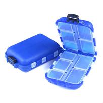 Pill Box Medicine Organizer Dozatorius Box Case Kelioninis tablečių talpyklos laikiklis mėlyna
