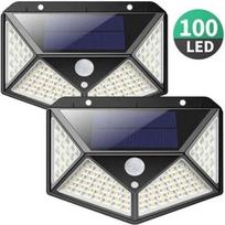 Lauko prožektorius - 100 LED - Saulės energija - Judesio jutiklis - 2 vnt.
