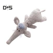 Šuo Girgždantis Pliušinis Žaislas Minkštas Kimštas Liūtas/Vilkas/Dramblys Žaislai su Girgžduku Interaktyvus Šunų Kramtukas Stipriai Kramtantiems Elephant gray