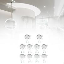 10 Pieces Digital Perm Machine Pull Wire Box Hair Curling Fittings Easy Installation Perming 4.5x4.5cm balta