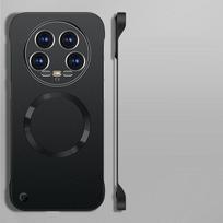 Magnetinis berėmis telefono dėklas Magsafe skirtas Xiaomi 14 Pro 13 Ultra Coque belaidžiam įkrovimui Magsafing berėmis dangtelis skirtas Mi 14 Ultra 13 Pro Fundas For Xiaomi 14 Pro juoda