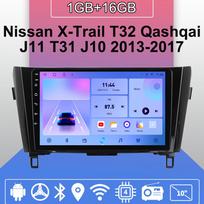 Automobilio radijas Android Auto Carplay, skirtas Nissan X-Trail T32 Qashqai 2013-2017 Multimedijos grotuvo galvos blokas Stereo GPS navigacija BT WIFI 1+16GB 1+16GB pink
