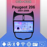 Android Carplay Car Radio For Peugeot 206 2001-2008 Multimedia Player Head Unit Stereo GPS Navigation BT WIFI 2+32GB 1+16GB