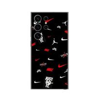Case for Samsung Galaxy S24 ULTRA NIKE JORDAN WHITE RED black background juoda