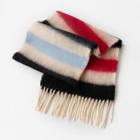 Dopamine Rainbow Scarf Premium Women'S Autumn And Winter Melad Fluffy Checkered Large Pulley Shawl Thickened And Warm 36*190+10*2cm gray