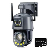 Nauja „Wi-Fi“ kamera HD 6MP PTZ 50X priartinimas, dvipusis garsas, spalvotas naktinis matymas lauke, atsparus vandeniui CCTV stebėjimo saugos „Wi-Fi“ IP kamera 6MP Cam Add 32G