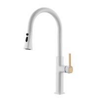 Grey Pull Out Kitchen Faucet Brushed Gold Sink Faucet Mixer Tap 360 degree rotation torneira cozinha mixer taps Kitchen Tap gray
