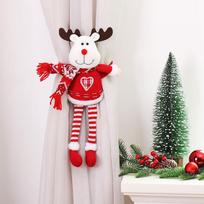 Kalėdinės lėlės užuolaidų segtukas Kalėdų Senelis Sniego žmogus Ornamentas Linksmų Kalėdų Dekoracija namams Navidad Dovanos Naujieji Metai Elk