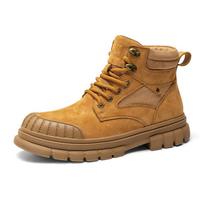 FashionLuxury Mens Suede Leather Ankle Boots Outdoor Treking Footwear for Men Leisure Walk Male Motorcycle Boots New Trend Basic Boots 39
