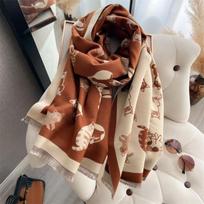 Prabangus žieminis kašmyro šalikas moteriškas dizainas šiltas pashmina antklodė pončo kaklaskarės Moteriškos skaros apvyniojamos storos Foulard Bufanda brown