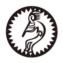 Metalo Sienos Menas Kokopelli Dizainas Amerikos Indėnų Kultūrų Dekoravimas Geometriniai Sienų Pakabinimai Stilingas Namų Metalo Dekoravimas juoda