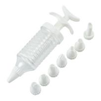 8Pcs/Set Icing Piping Syringe Easy to Use Non-stick No Smell Nozzles Set Cake Decorating Tools for Bakery balta