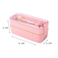 Kitchen 750ml Microwave Lunch Box Wheat Straw Dinnerware Food Storage Container Children Kids School Office Portable Bento Box white