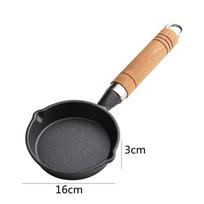 4-Holes Non-Stick Cast Iron Omelet Frying Pan Skillet Pancake Cooking Pot Kitchen Accessories for Gas/Induction Cooker Universal black
