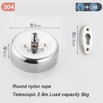 Clothes Drying Rack Rope Home Storage 304 Stainless Steel Retractable Clotheslines Clothes Dryer Organiser Laundry Hanger gray